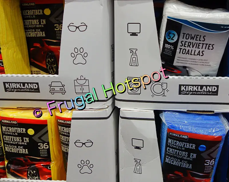 Kirkland Signature Ultra Plush Microfiber Towels 16x16 inches COSTCO 4 PACK 