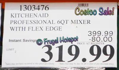 KitchenAid 6Quart Bowl Lift Mixer | Costco Sale Price