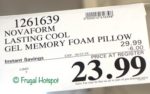 Costco Sale Price: Novaform Lasting Cool Gel Memory Foam Pillow