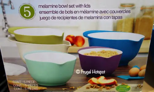 Pandex 5-Piece Melamine Mixing Bowls with Lids at Costco