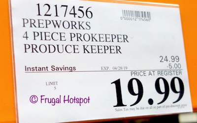 Costco Sale Price: Prepworks ProKeeper Fresh Produce Keeper 4-Piece Set