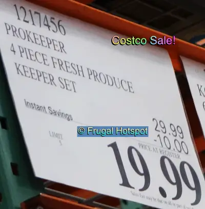 ProKeeper Produce Keeper 4 ct | Costco Sale Price | Item 1681589