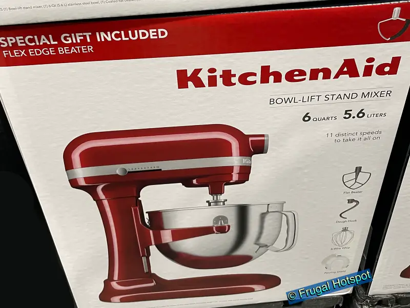 Red KitchenAid 6 Quart Bowl Lift Stand Mixer | Costco 2303476