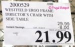 Costco Sale Price: Timber Ridge Folding Director's Chair