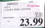 Aqua Luxury Pool Lounge Costco Sale Price
