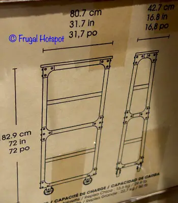 Bayside Furnishings 72" Ladder Bookcase by Whalen Dimensions at Costco Bayside Furnishings 72" Ladder Bookcase by Whalen Dimensions at Costco