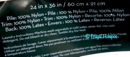 Charisma 24" x 36" Nylon Bath Mat by Mohawk Costco