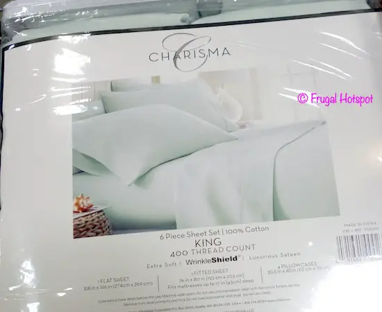 Charisma 400TC Sateen 6-Pc Sheet Set King Costco