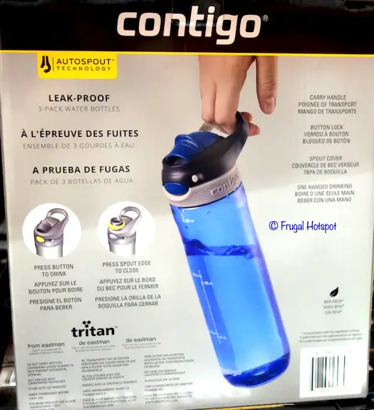 Contigo Tritan Water Bottle 3-Pack Costco