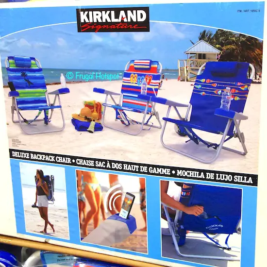 Kirkland Signature Deluxe Backpack Beach Chair Costco