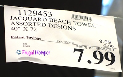 Resort Living Jacquard Beach Towel Costco Sale Price