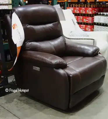 Simon Li Leather Power Glider Recliner, Costco Leather Couches Electric Recliner Chair