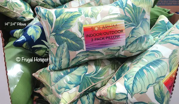 Solarium Indoor Outdoor Pillow 2-Pack 14 x 24 Costco