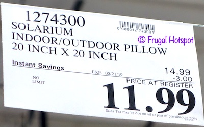 Solarium Indoor Outdoor Pillow 2-Pack 20 x 20 Costco Sale Price Solarium Indoor Outdoor Pillow 2-Pack 20 x 20 Costco Sale Price