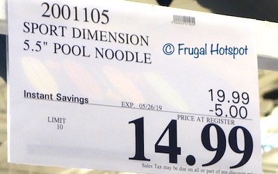 Sport Dimension Fluid Aquatics 5.5 Pool Noodle Costco Sale Price