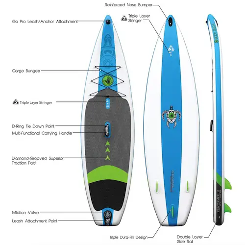 Body Glove Performer 11-Foot Inflatable Standup Paddle Board Costco