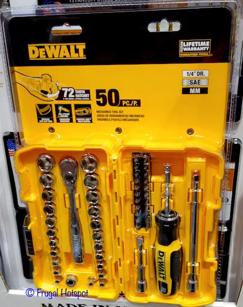 Dewalt 1/4" Drive 50-Piece Mechanics Tool Set Costco