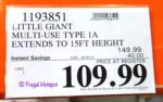 Little Giant Multi-Use Ladder Costco Sale Price Little Giant Multi-Use Ladder Costco Sale Price