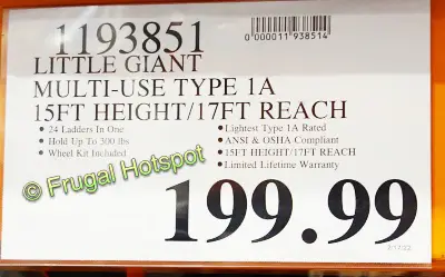 Little Giant Multi-Use Ladder extendable | Costco Price