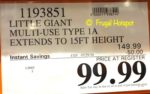 Little Giant Multi-Use Type 1A Ladder System Costco Sale Price Little Giant Multi-Use Type 1A Ladder System Costco Sale Price