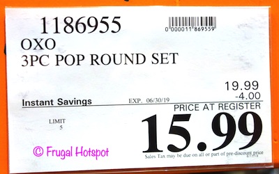 Oxo POP Round Canister 3-Piece Set Costco Sale Price