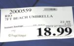 Rio Beach 7' Umbrella Costco Sale Price