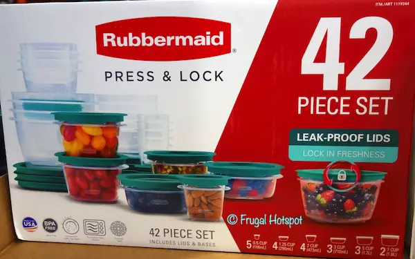 Rubbermaid Press & Lock Food Storage 24-Piece Costco