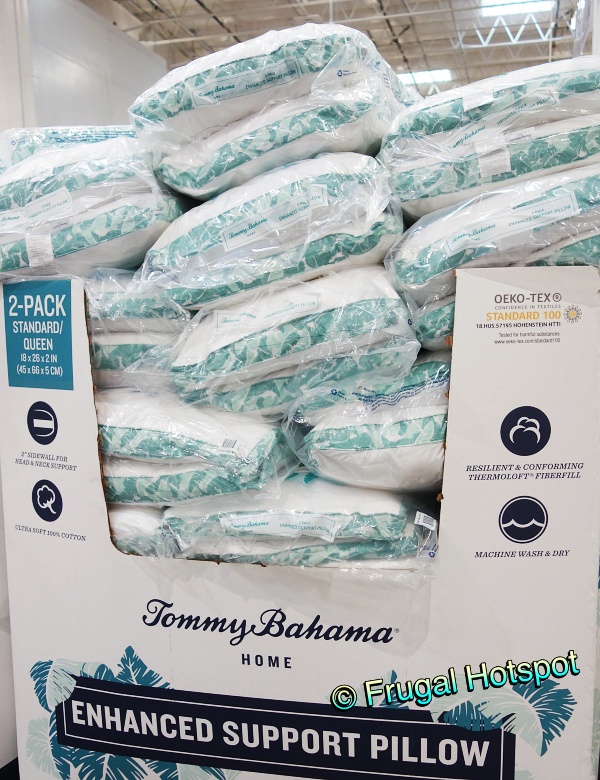 Tommy Bahama Home Enhanced Support Pillow Standard - Queen Size | Costco Display