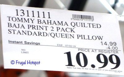 Tommy Bahama Quilted Pillow Costco Sale Price