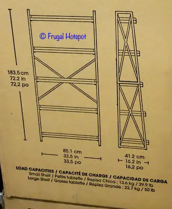 Bayside Furnishings Elise 72" Ladder Bookcase Dimensions Costco