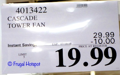 Cascade 40 Tower Fan Costco Price