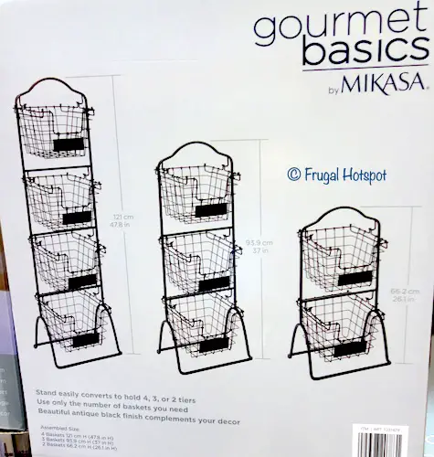 Gourmet Basics 4-Tier Market Basket Dimensions Costco