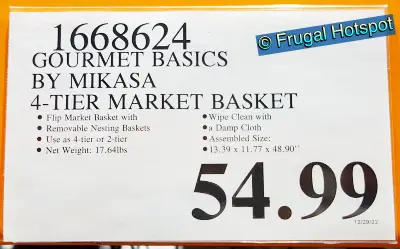 Gourmet Basics by Mikasa 4-Tier Market Basket | Costco Price