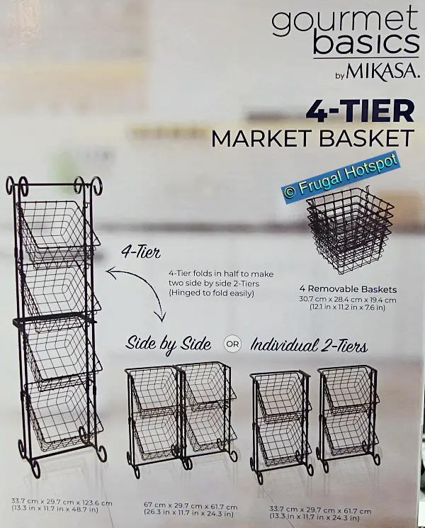 Gourmet Basics by Mikasa 4-Tier Market Basket | Dimensions | Costco