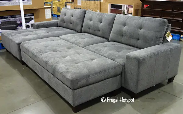 Klaussner Killian Sectional with Ottoman Costco Display