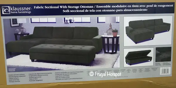 Klaussner Killian Sectional with Ottoman Costco