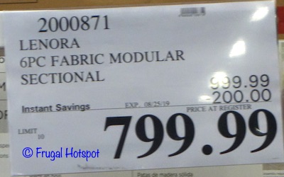 Lenora 6-Piece Fabric Modular Sectional Costco Sale Price