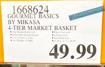 Mikasa Gourmet Basics 4 Tier Market Basket | Costco Price