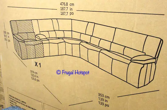 Parker Power Reclining Sectional Dimensions Costco