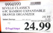 Seville Classics Bamboo Drawer Organizer Costco Sale Price Seville Classics Bamboo Drawer Organizer Costco Sale Price