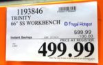 Trinity 66 Stainless Steel Rolling Workbench Costco Sale Price Trinity 66 Stainless Steel Rolling Workbench Costco Sale Price