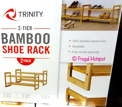 Trinity Bamboo 2-Tier Shoe Rack Costco