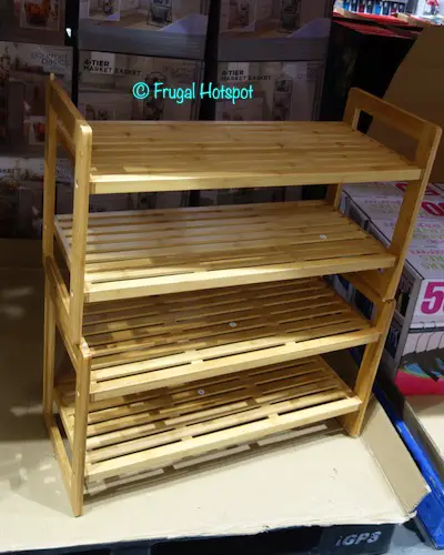 Trinity Bamboo 2-Tier Shoe Rack Costco Display