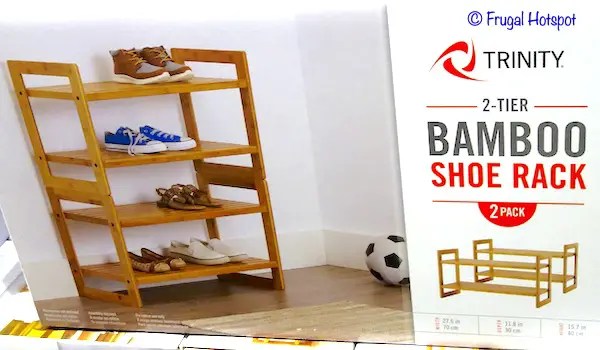 Trinity Bamboo 2-Tier Shoe Rack Costco