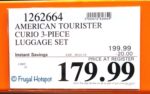 American Tourister Curio 3-Piece Luggage Set Costco Sale Price