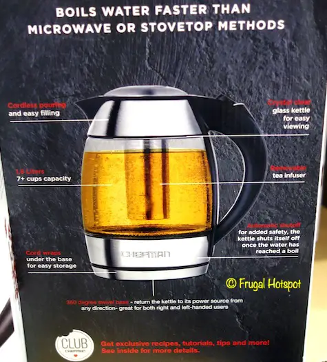 Chefman Cordless Glass Electric Kettle Costco Chefman Cordless Glass Electric Kettle Costco