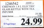 Chefman Cordless Glass Electric Kettle Costco Sale Price