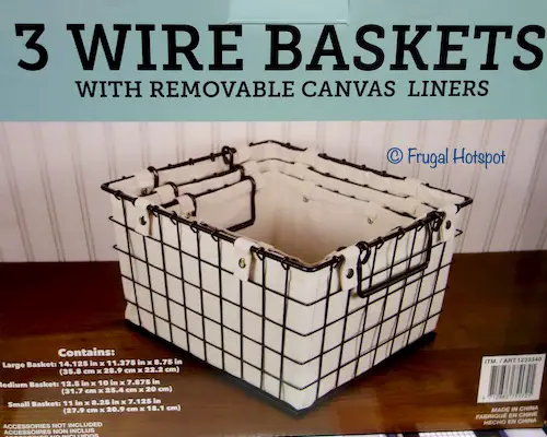 Giftburg 3-Piece Metal Wire Baskets Costco