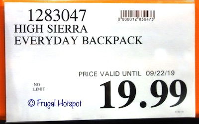 High Sierra Everyday Backpack Costco Price