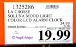 La Crosse Soluna Light Alarm Clock Costco Sale Price